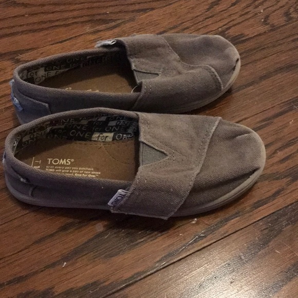 Toddler  grey/brown Tom shoes size 10 - Picture 4 of 4